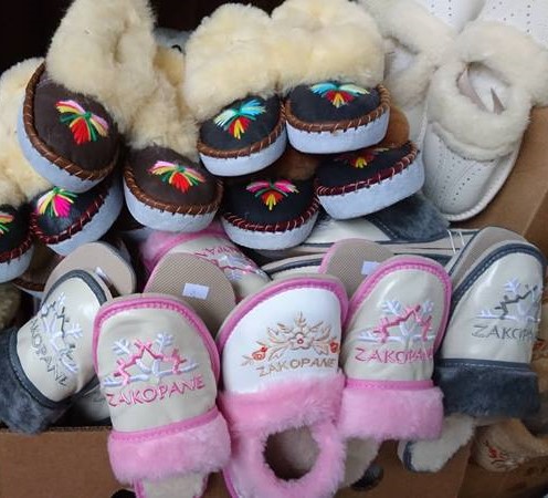 furry slippers - fantastic souvenir from Zakopane