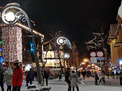 Zakopane Krupowki street in winter