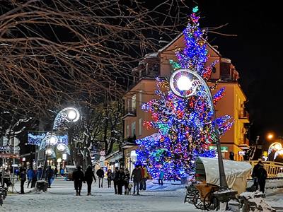 Zakopane Krupowki street in winter