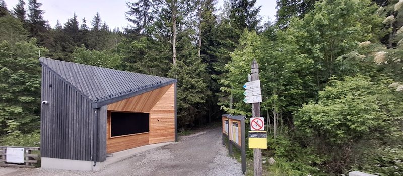 Kuznice. Entrance to the Tatra National Park
