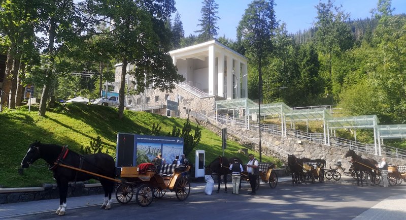 Horse carriage stand in Kuznice