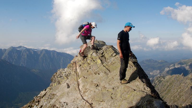 on the top of the Rysy Summit