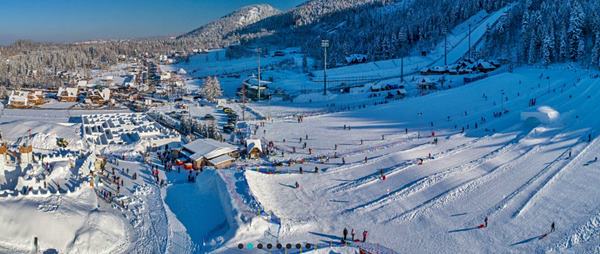 Snowlandia sled riding hill in Zakopane