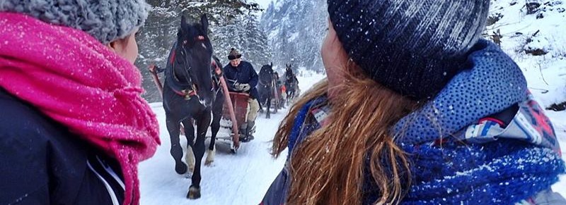 sleigh ride in Chocholowska Valley