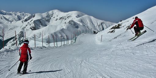 skiers on Kasprowy Wierch