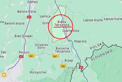 Location of Bialka Tatrzanska