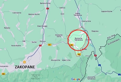 Location of Bukowina Tatrzanska