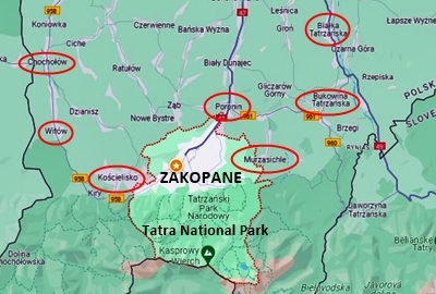 villages and National Parks around Zakopane